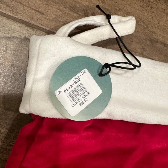 Red Velvet Stocking - Large  NWT/West Elm - Picture 5 of 6